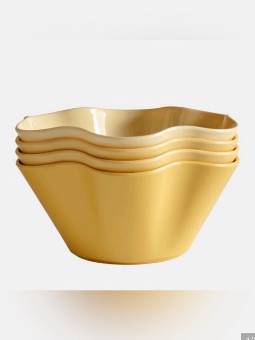 Greg Natale Yellow Melamine Bowls - Set of 4 BRAND NEW IN BOX
